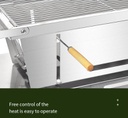 Dual-purpose folding grill Stainless steel/شواية قابلة للطي مزدوجة الغرض من الاستانلس ستيل