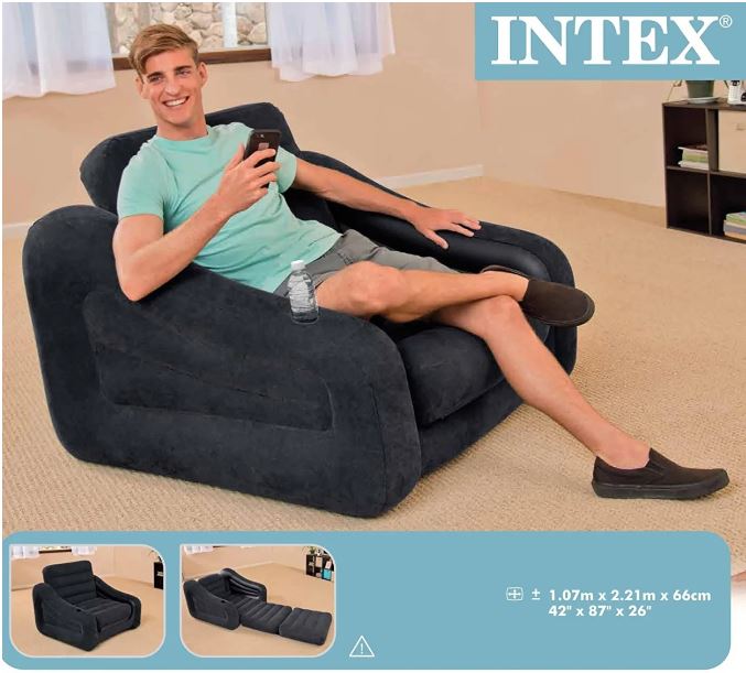 INTEX A chair that turns into a bed/كرسي يتحول الي سرير
