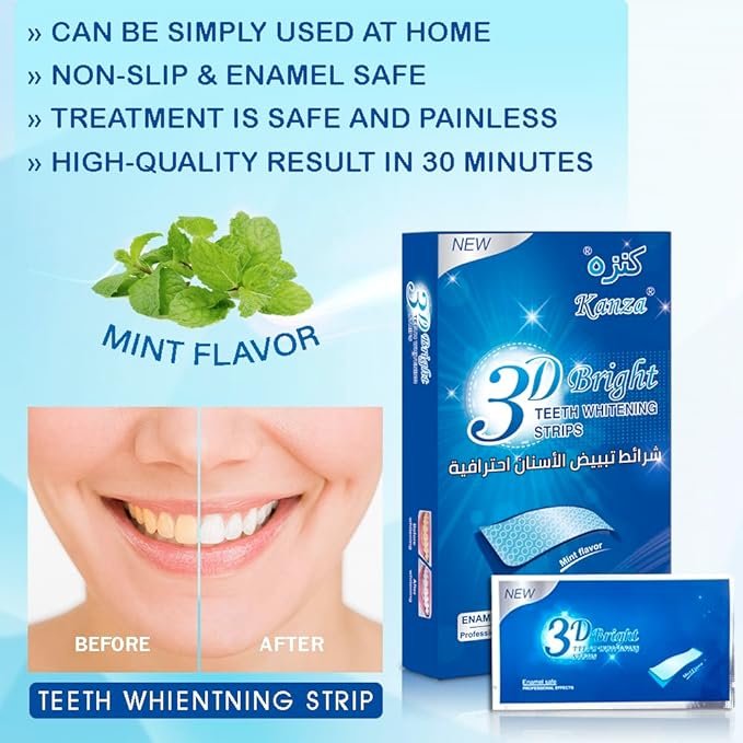 3D WHITE/لصقات تبيض الأسنان