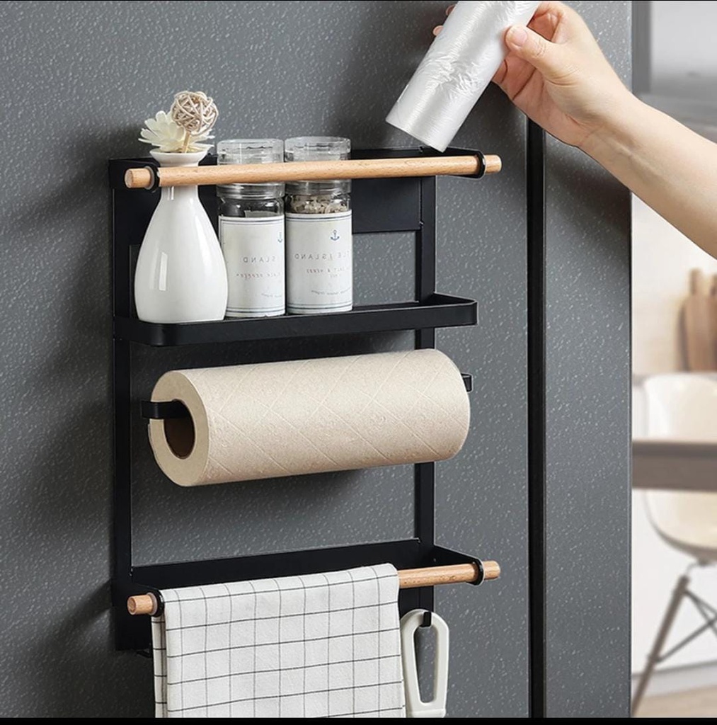 Magnet Fridge Shelf Paper Towel Roll/رف مغناطيسي للمناديل والتوابل