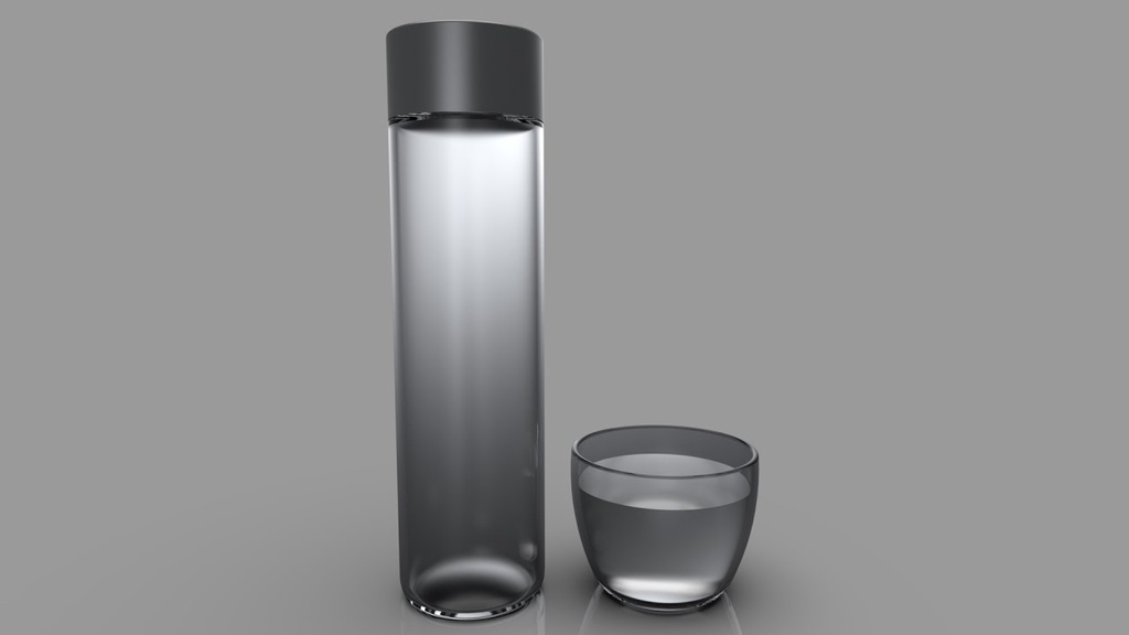Glass water bottle/زجاجة مياة زجاج
