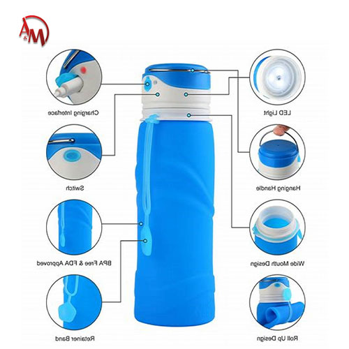 PREMIUM WATER BOTTLE INFUSER/زجاجة مياه سيلكون قابلة للطي
