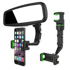 Universal Mobile Rear view Mirror Phone Holder / حامل الموبايل لمرآة السيارة