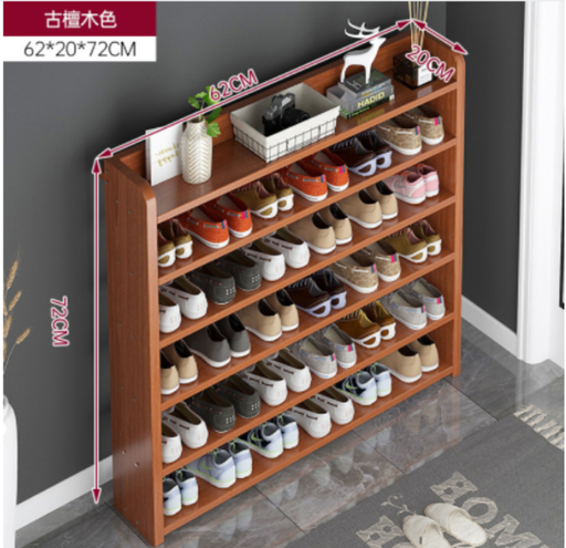 Indoor 6 layer wooden shoe storage rack shelves/رفوف تخزين الأحذية الخشبية الداخلية 6 طبقات