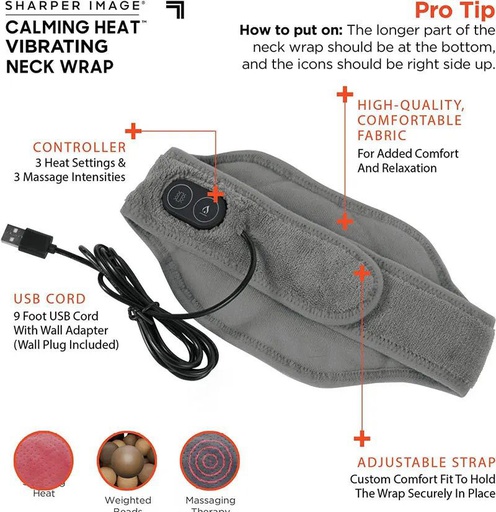 Calm Heat Massaging Neck Wrap / جهاز مساج الرقبة