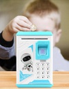 Electronic robot money box for children - works with fingerprint and password